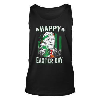 Funny Leprechaun Biden Happy Easter Day For St Patricks Day Unisex Tank Top - Seseable