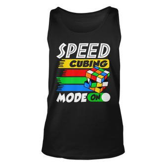 Funny Lover Speed Cubing Mode On Cube Puzzle Cuber Unisex Tank Top - Seseable