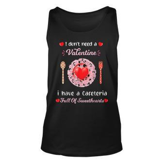 Funny Lunch Lady Valentines Day For Lunch Lady Cafeteria Unisex Tank Top - Seseable