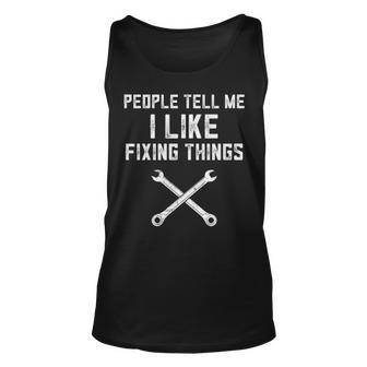 Funny Mechanic Gifts For Men Mechanic Gift Ideas Fathers Day Unisex Tank Top - Seseable