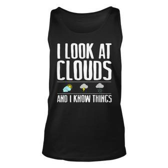 Funny Meteorologist Gift Cool Chaser Weather Forecast Clouds Unisex Tank Top - Seseable