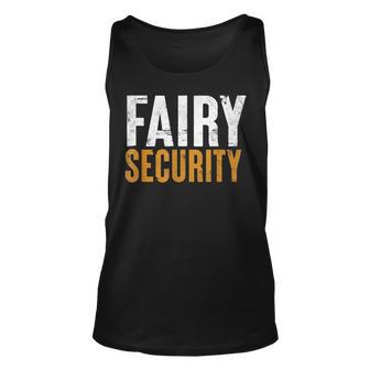 Funny Parents Lazy Easy Costume Fairy Security Halloween Dad Unisex Tank Top - Thegiftio UK