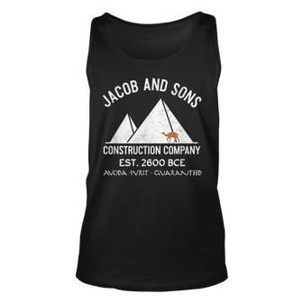 Funny Passover Hebrew Construction Egypt Pyramids Builders Unisex Tank Top | Mazezy