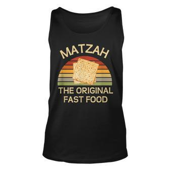 Funny Passover Matzah The Original Fast Food Seder Matzo Unisex Tank Top | Mazezy