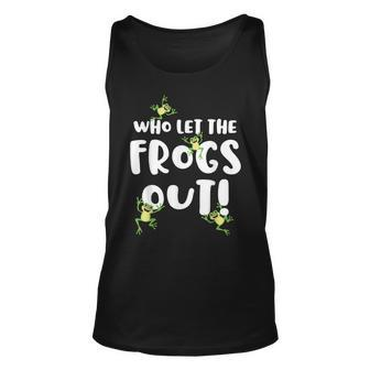 Funny Passover Who Let The Frogs Out Jewish Seder Fami Unisex Tank Top | Mazezy AU