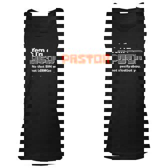 Funny Pastor Great Fathers Day Gift For Preacher Men Women Tank Top Graphic Print Unisex - Thegiftio UK