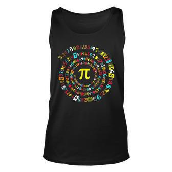 Funny Pi Day Spiral Pi Math For Pi Day 3 14 Unisex Tank Top - Seseable
