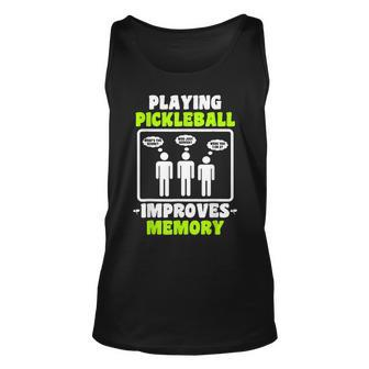 Funny Playing Pickleball Pickleball Players Gifts Men Unisex Tank Top - Seseable
