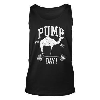 Funny Pump Day Hump Day Camel Weight Lifting Training Gym Unisex Tank Top | Mazezy