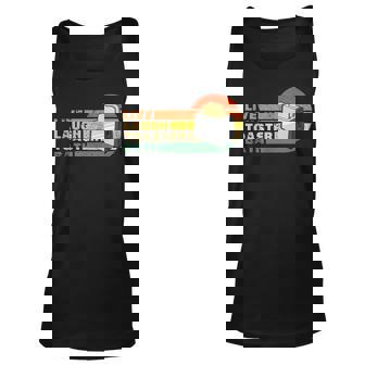 Funny Saying Live Laugh Toaster Bath Inspirational Vintage Unisex Tank Top | Mazezy