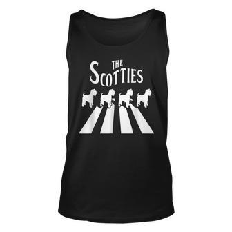 Funny Scotties Scottish Terrier Dog Breed Dogs Owner Puppy Unisex Tank Top | Mazezy