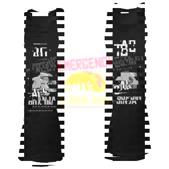 Funny Taco Emergency Call 9 Juan Juan For Cinco De Mayo Unisex Tank Top | Mazezy