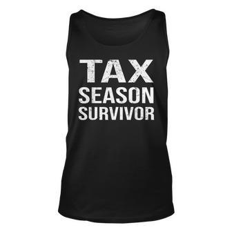 Funny Tax Season Survivor Tax Day Tee Gift Unisex Tank Top | Mazezy