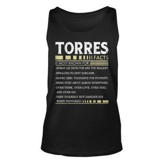 Funny Torres Facts Gift - Torres Name Unisex Tank Top - Seseable
