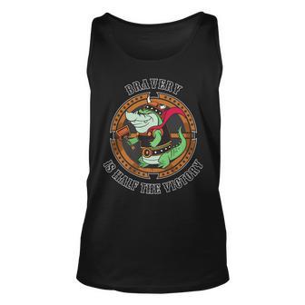 Funny Viking Crocodile - Brave Nordic Culture Crocodile Unisex Tank Top - Thegiftio UK