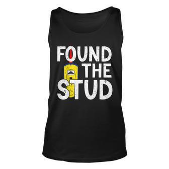 Funny Vintage Construction Found The Stud Fathers Day Dad Unisex Tank Top - Seseable