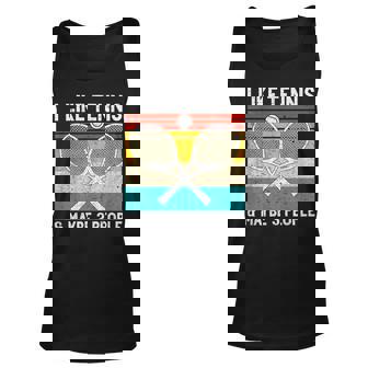 Funny Vintage I Like Tennis & Maybe 3 People Unisex Tank Top | Seseable CA