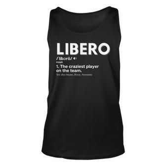 Funny Volleyball Players Libero Unisex Tank Top | Mazezy