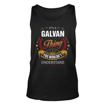 Galvan Family Crest Galvan Galvan Clothing Galvan T Galvan T Gifts For The Galvan Unisex Tank Top - Seseable