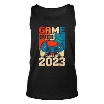 Game Over Class Of 2023 Students Funny Graduation Unisex Tank Top - Thegiftio UK