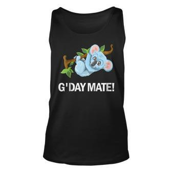 Gday Mate T Shirts Cute Koala Bear For Holiday Unisex Tank Top | Mazezy