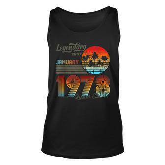 Geburtstags-Legendär Seit Januar 1978 Tank Top - Seseable