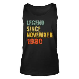 Geschenke Zum 42 Geburtstag Legende Seit November 1980 Tank Top - Seseable