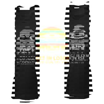 Get In Loser Were Doing Butt Stuff Alien Abduction Vintage Unisex Tank Top | Mazezy