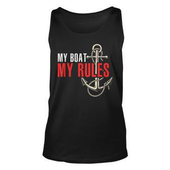 Gift For Boat Captain - My Boat My Rules Unisex Tank Top - Seseable
