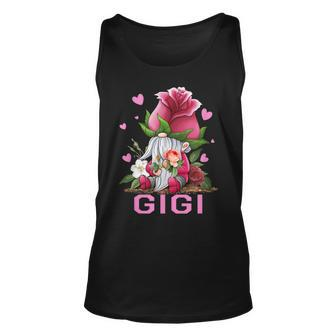 Gigi Rose Gnome Valentine Funny Valentine Women Grandma Unisex Tank Top - Seseable