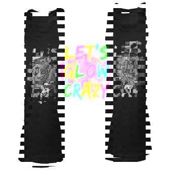 Glow Party Lets Glow Crazy Neon Retro 80S 90S Group Squad Unisex Tank Top | Mazezy