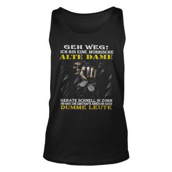 Go Away Im A Grumpy Old Lady Get Fast Unisex Tank Top - Thegiftio UK