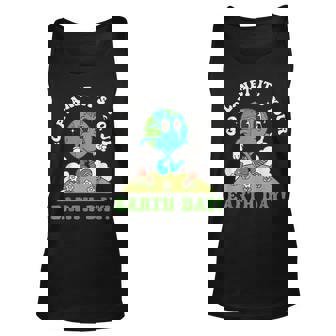 Go Planet Its Your Earth Day Save The Planet Retro Groovy Unisex Tank Top - Thegiftio