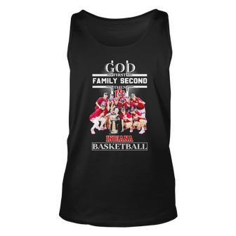 God First Family Second Then Team Indiana Basketball Unisex Tank Top | Mazezy