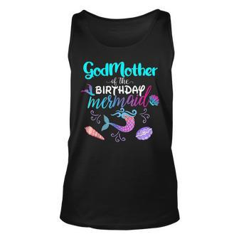 Godmother Of The Birthday Mermaid Family Matching Party Unisex Tank Top | Seseable UK