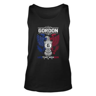 Gordon Name - Gordon Eagle Lifetime Member Unisex Tank Top - Seseable