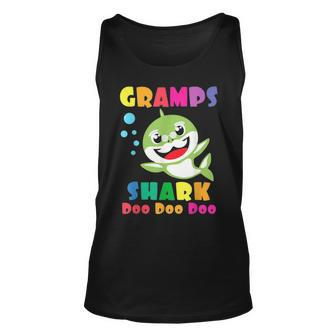 Gramps Shark Funny Fathers Day Gift For Mens Dad Unisex Tank Top - Seseable