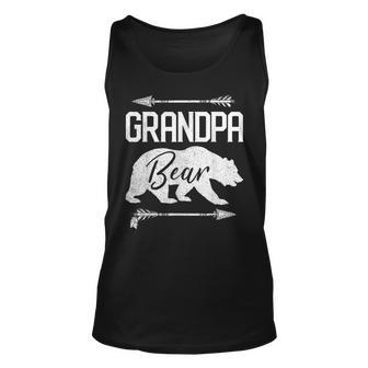 Grandpa Bear Funny Fathers Day Gift Papa Vintage Christmas Unisex Tank Top - Seseable