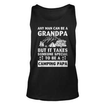 Grandpa Camp Lover Proud Camping Papa Fathers Day Gift Unisex Tank Top - Seseable