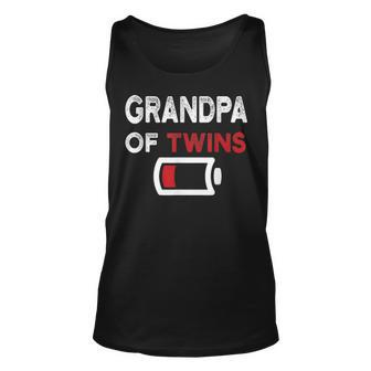 Grandpa Of Twins Fathers Day Gifts Unisex Tank Top - Seseable