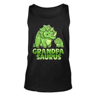 Grandpa Saurus Dinosaur Funny Grandpasaurus For Papa Unisex Tank Top - Seseable