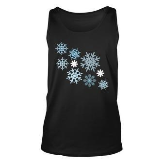 Great Colorful And Festive Holiday Snowflake Unisex Tank Top | Mazezy