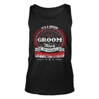 Groom Family Crest Groom Groom Clothing Groom T Groom T Gifts For The Groom Unisex Tank Top - Seseable