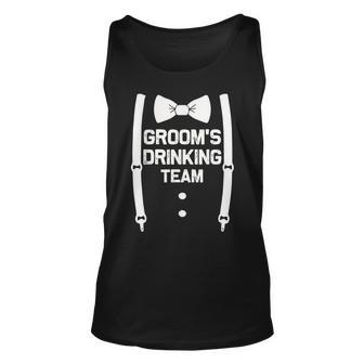Grooms Drinking Team | Bachelor Party Squad | Wedding Unisex Tank Top - Seseable