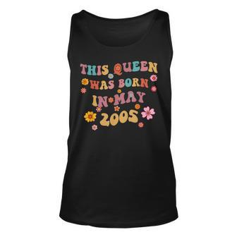 Groovy 18Th Birthday This Queen Was Born In May 2005 Unisex Tank Top | Mazezy