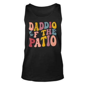 Groovy Daddio Of The Patio Fathers Day Bbq Grill Dad Grillin Unisex Tank Top - Thegiftio UK