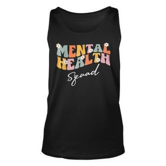 Groovy Mental Health Awareness Squad Unisex Tank Top | Mazezy