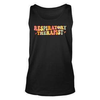 Groovy Respiratory Therapy Rt Therapist Funny Rt Care Week Unisex Tank Top | Mazezy