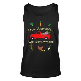 Grow Vegetables Libertarian Ranch Homestead Garden Egg Truck Tank Top | Mazezy CA