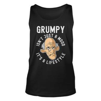 Grumpy Isnt Just A Mood Its A Lifestyle - Funny Retirement Unisex Tank Top - Thegiftio